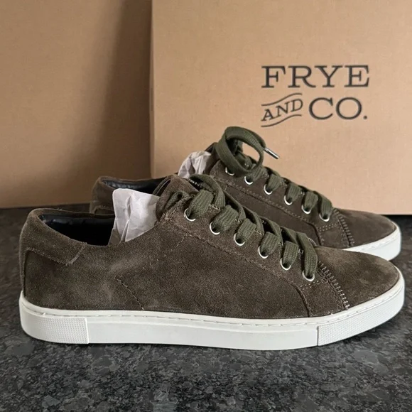 FRYE SINDY MOTO SNEAKERS FATIGUE OLIVE GREEN SIZE 7.5